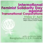 21st April: International Webinar - International Feminist Solidarity Day Against Transnational Corporations