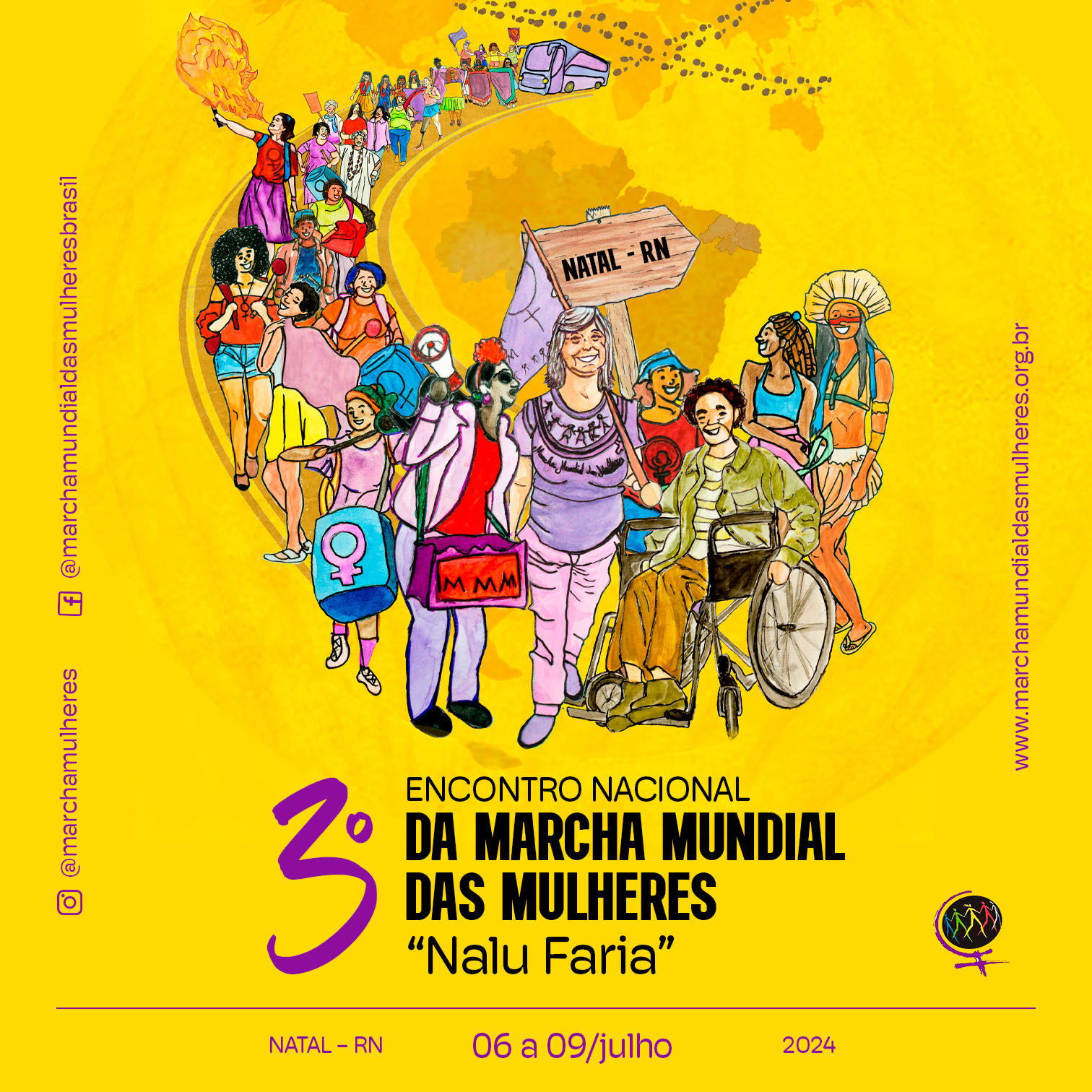 World March of Women Brasil Prepares for its 3rd "Nalu Faria" National Meeting in July