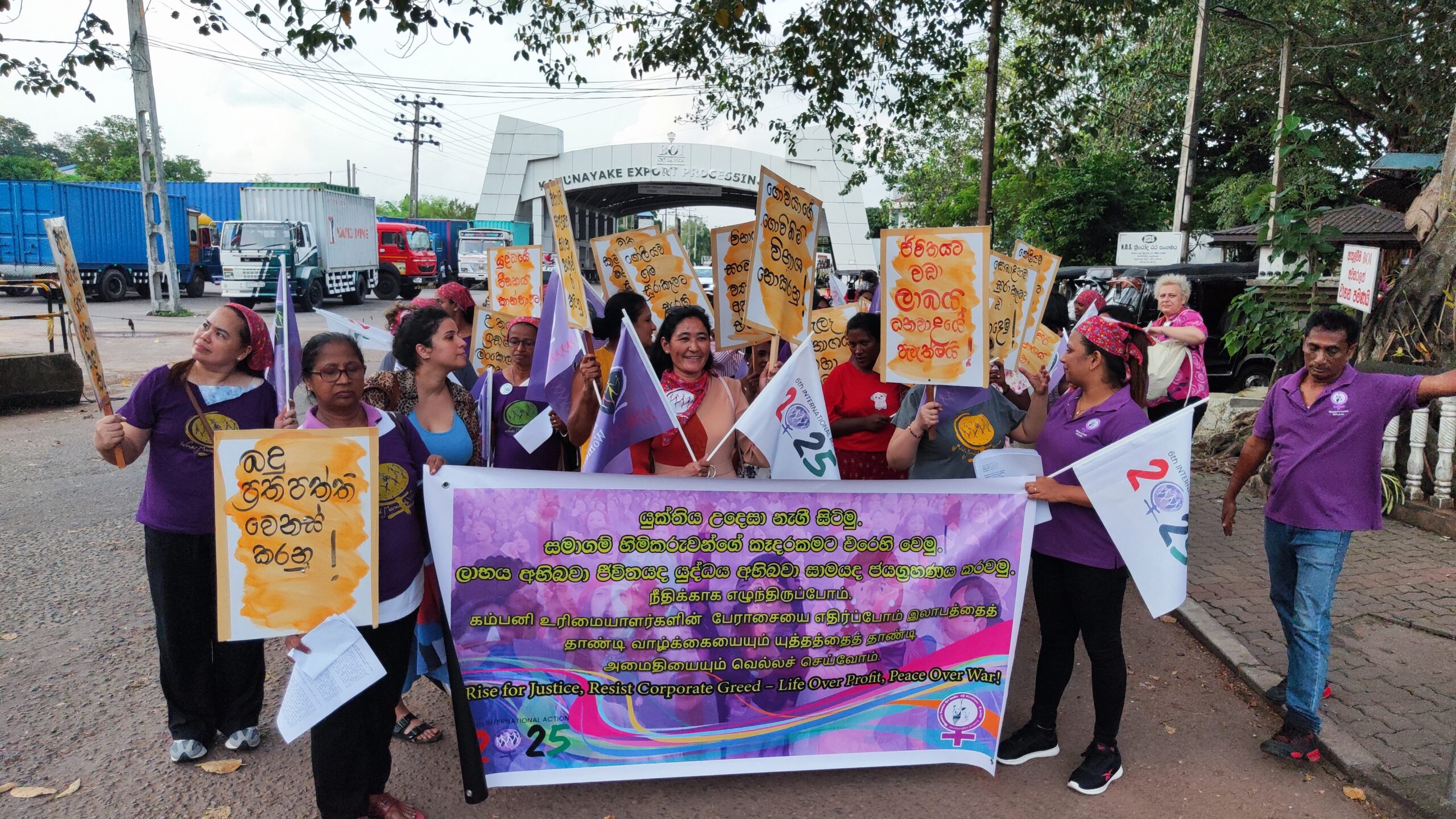 La 6ª Acción Internacional de la Marcha Mundial de las Mujeres continúa en Sri Lanka: La vida por encima del beneficio, la paz por encima de la guerra